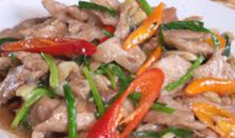 หมูผัดน้ำมันหอย